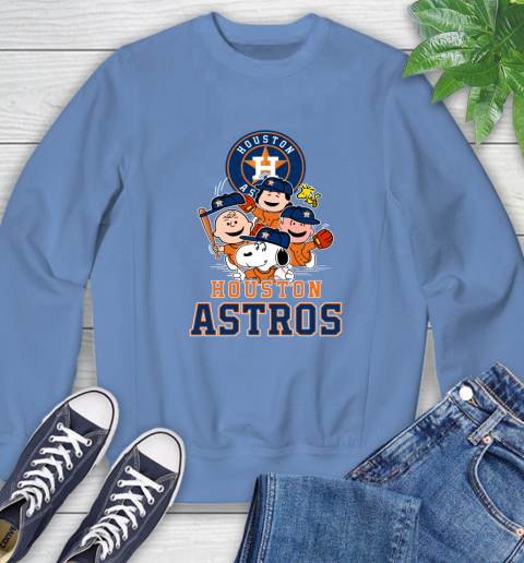 MLB Houston Astros Snoopy Charlie Brown Woodstock The Peanuts Movie Baseball T Shirt Sweatshirt 11