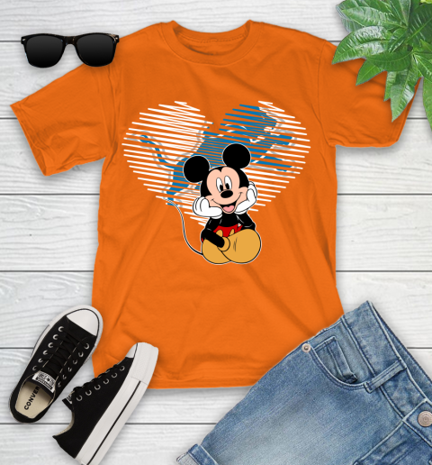 NFL Detroit Lions The Heart Mickey Mouse Disney Football T Shirt_000 Youth T-Shirt 9