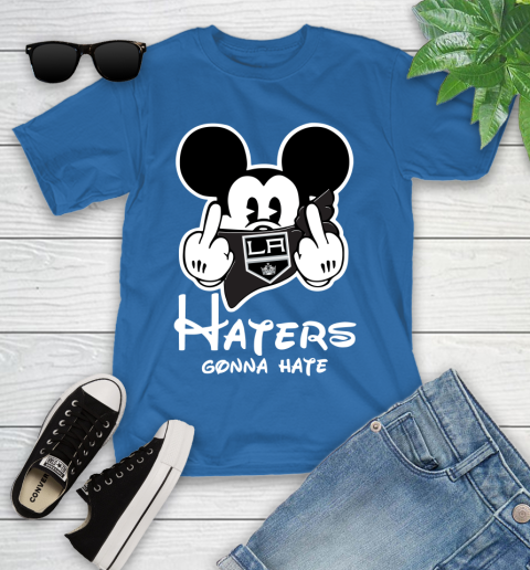 NHL Los Angeles Kings Haters Gonna Hate Mickey Mouse Disney Hockey T Shirt Youth T-Shirt 12