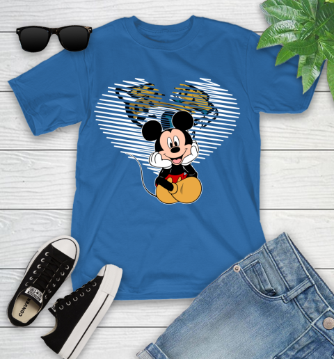 NFL Jacksonville Jaguars The Heart Mickey Mouse Disney Football T Shirt_000 Youth T-Shirt 12