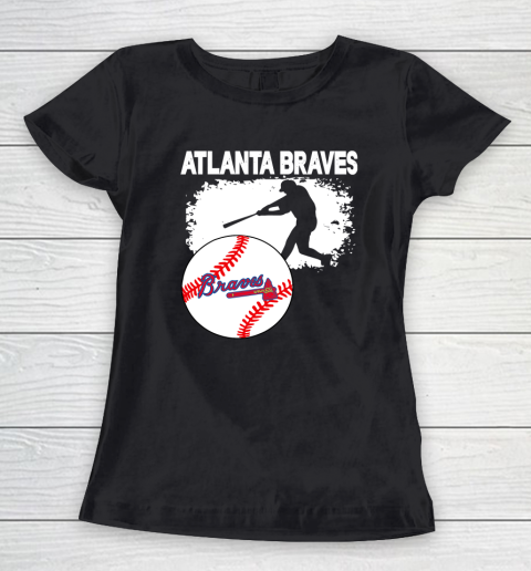 Atlanta Braves Baseball Distressed Game Day Brave Vintage Fan Lover Women's T-Shirt