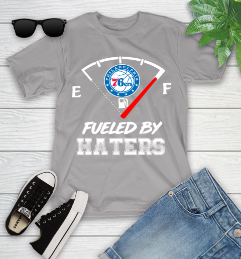 Philadelphia 76ers NBA Basketball Fueled By Haters Sports Youth T-Shirt 4
