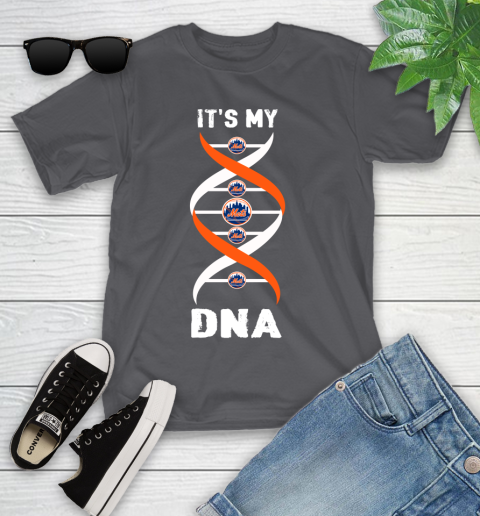 New York Mets MLB Baseball It's My DNA Sports Youth T-Shirt 6