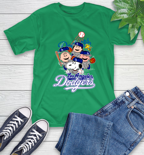 MLB Los Angeles Dodgers Snoopy Charlie Brown Woodstock The Peanuts Movie Baseball T Shirt_000 T-Shirt 7