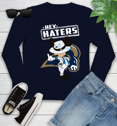 NFL Hey Haters Mickey Football Sports Los Angeles Rams Youth Long Sleeve 2