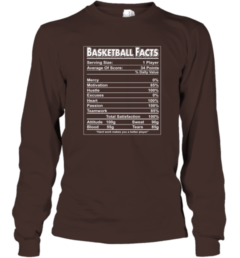 Basketball Facts T shirt Basketball label funny define for Players Long Sleeve