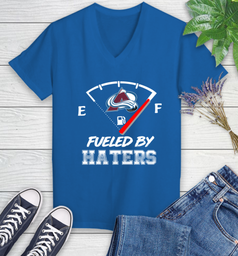 Colorado Avalanche NHL Hockey Fueled By Haters Sports Women's V-Neck T-Shirt 10