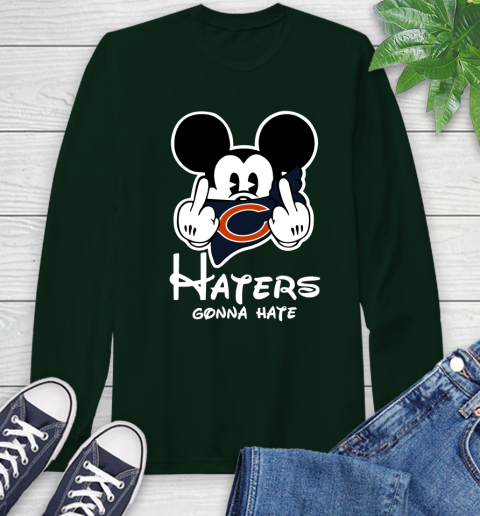NFL Chicago Bears Haters Gonna Hate Mickey Mouse Disney Football T Shirt Long Sleeve T-Shirt 7