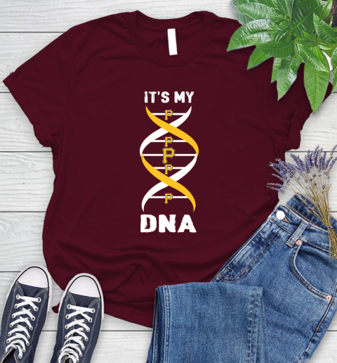 Pittsburgh Pirates MLB Baseball It's My DNA Sports Women's T-Shirt 7