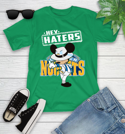 NBA Hey Haters Mickey Basketball Sports Denver Nuggets Youth T-Shirt 8
