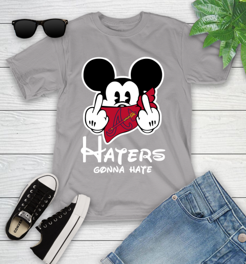 MLB Atlanta Braves Haters Gonna Hate Mickey Mouse Disney Baseball T Shirt_000 Youth T-Shirt 4