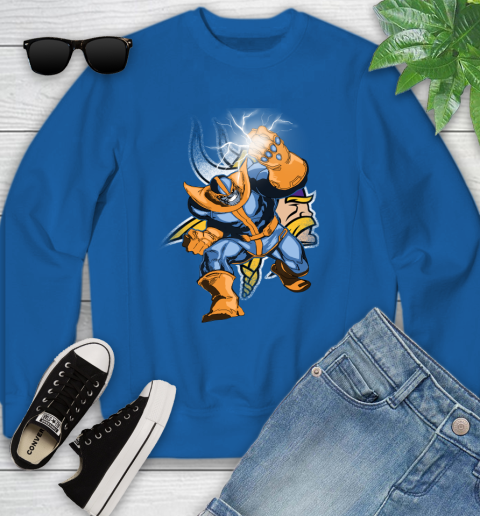 Minnesota Vikings NFL Football Thanos Avengers Infinity War Marvel Youth Sweatshirt 7