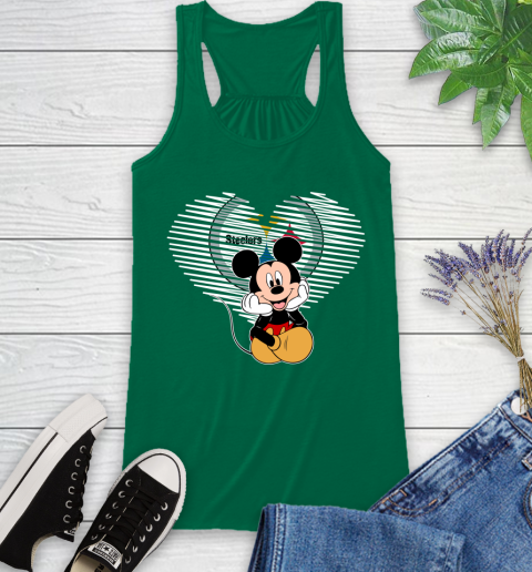 NFL Pittsburgh Steelers The Heart Mickey Mouse Disney Football T Shirt_000 Racerback Tank 6