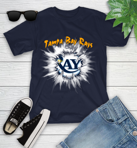 Tampa Bay Rays MLB Baseball Adoring Fan Rip Sports Youth T-Shirt 2