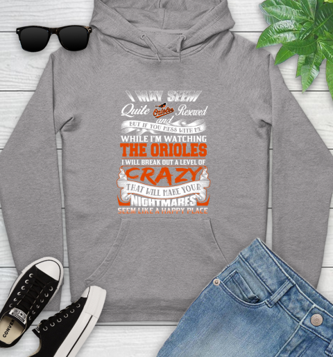 Baltimore Orioles MLB Baseball Don't Mess With Me While I'm Watching My Team Youth Hoodie 6