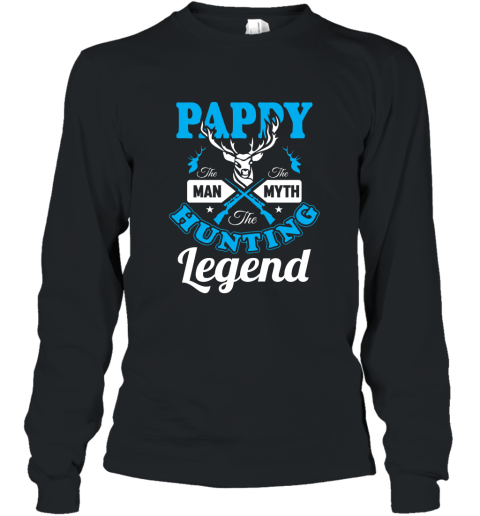 Mens PAPPY The Man The Myth The Hunting Legend T Shirt Long Sleeve