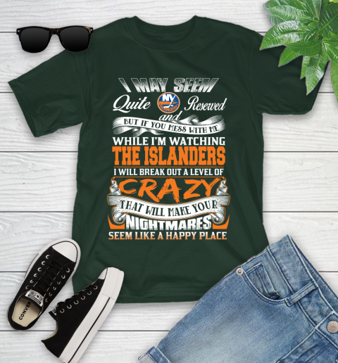 New York Islanders NHL Hockey Don't Mess With Me While I'm Watching My Team Youth T-Shirt 5