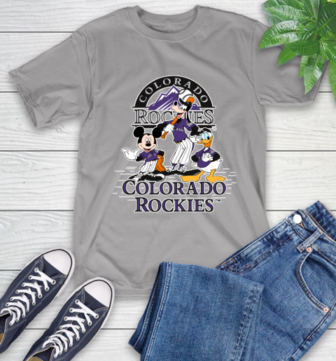 MLB Colorado Rockies Mickey Mouse Donald Duck Goofy Baseball T Shirt T-Shirt 6
