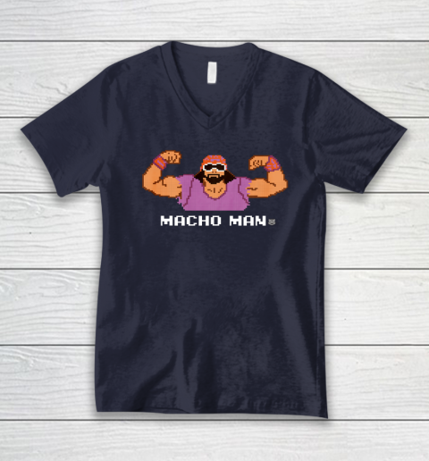 WWE Macho Man 8 Bit V-Neck T-Shirt 8