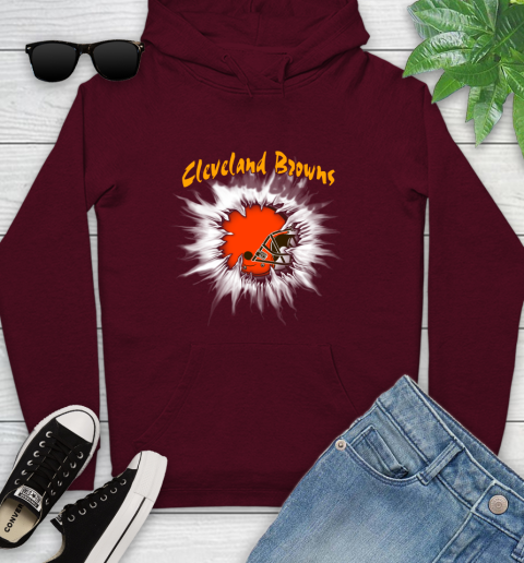 Cleveland Browns NFL Football Adoring Fan Rip Sports Youth Hoodie 7