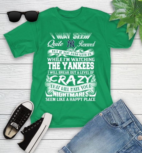 New York Yankees MLB Baseball Don't Mess With Me While I'm Watching My Team Youth T-Shirt 8