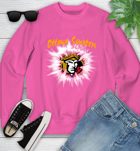 Ottawa Senators NHL Hockey Adoring Fan Rip Sports Youth Sweatshirt 6