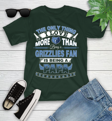 NBA The Only Thing I Love More Than Being A Memphis Grizzlies Fan Is Being A Papa Basketball Youth T-Shirt 5
