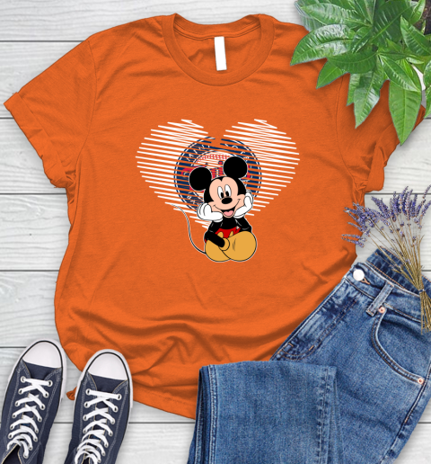 MLB Minnesota Twins The Heart Mickey Mouse Disney Baseball T Shirt_000 Women's T-Shirt 3