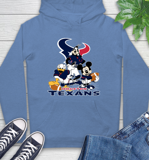 NFL Houston Texans Mickey Mouse Donald Duck Goofy Football Shirt Hoodie 11