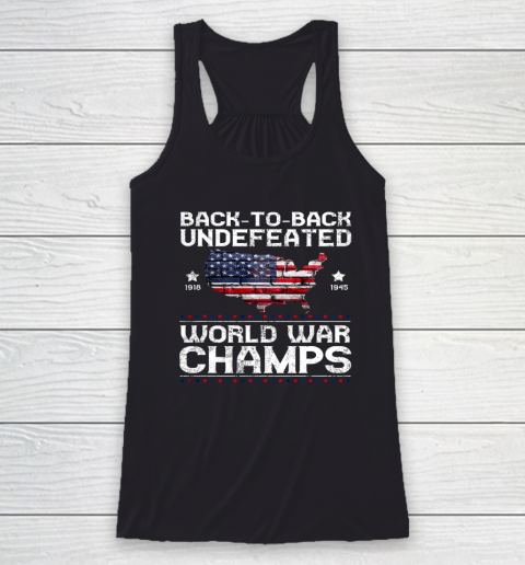 Back To Back Undefeated World War Champs Racerback Tank