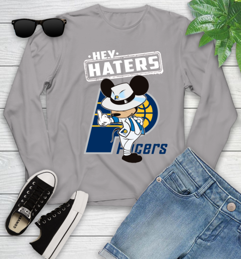 NBA Hey Haters Mickey Basketball Sports Indiana Pacers Youth Long Sleeve 5