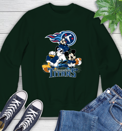 NFL Tennessee Titans Mickey Mouse Donald Duck Goofy Football Shirt Sweatshirt 12