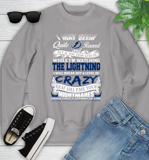 Tampa Bay Lightning NHL Hockey Don't Mess With Me While I'm Watching My Team Youth Sweatshirt 3