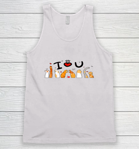 Cute This Is My Valentine Pajama Cat Valentines Day Tank Top