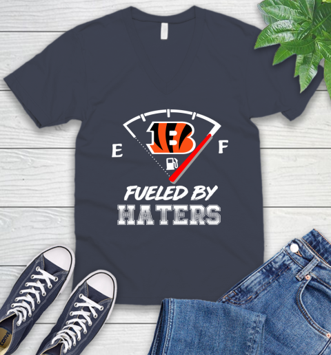 Cincinnati Bengals NFL Football Fueled By Haters Sports V-Neck T-Shirt 8