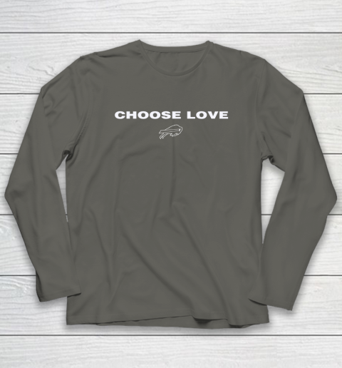 Choose Love Buffalo Bills Long Sleeve T-Shirt 4