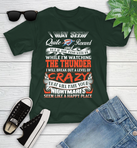 Oklahoma City Thunder NBA Basketball Don't Mess With Me While I'm Watching My Team Youth T-Shirt 5