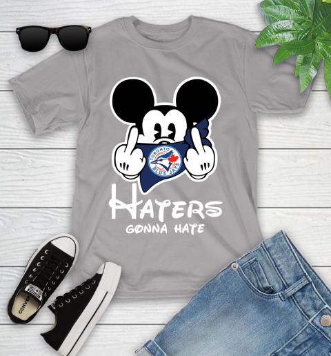 MLB Toronto Blue Jays Haters Gonna Hate Mickey Mouse Disney Baseball T Shirt_000 Youth T-Shirt 4