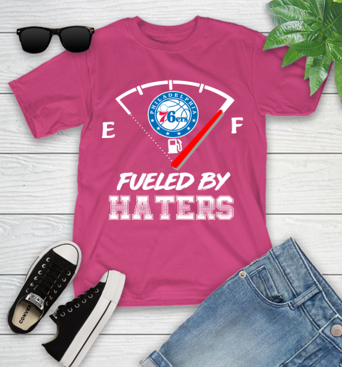 Philadelphia 76ers NBA Basketball Fueled By Haters Sports Youth T-Shirt 11