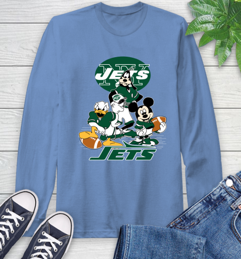 NFL New York Jets Mickey Mouse Donald Duck Goofy Football Shirt Long Sleeve T-Shirt 12