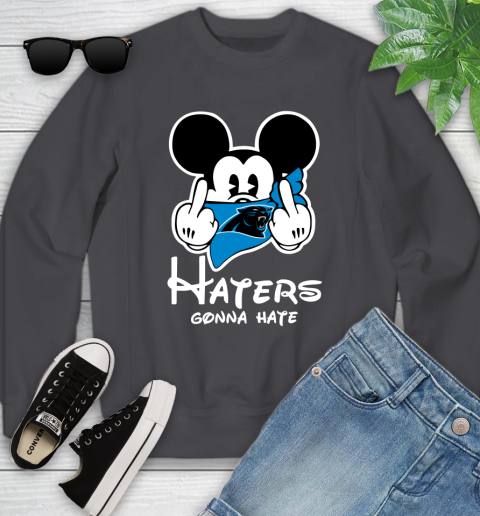 NFL Carolina Panthers Haters Gonna Hate Mickey Mouse Disney Football T Shirt_000 Youth Sweatshirt 5