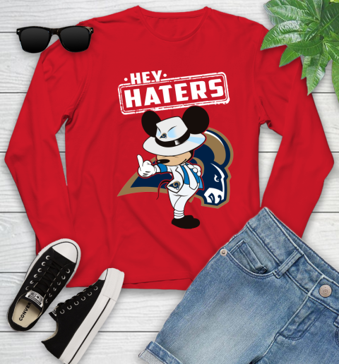 NFL Hey Haters Mickey Football Sports Los Angeles Rams Youth Long Sleeve 11