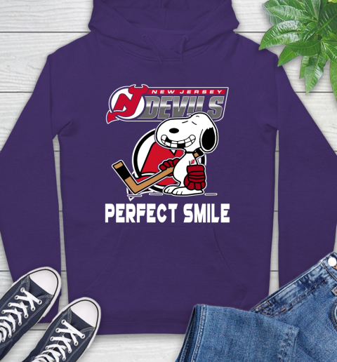 NHL New Jersey Devils Snoopy Perfect Smile The Peanuts Movie Hockey T Shirt Hoodie 5