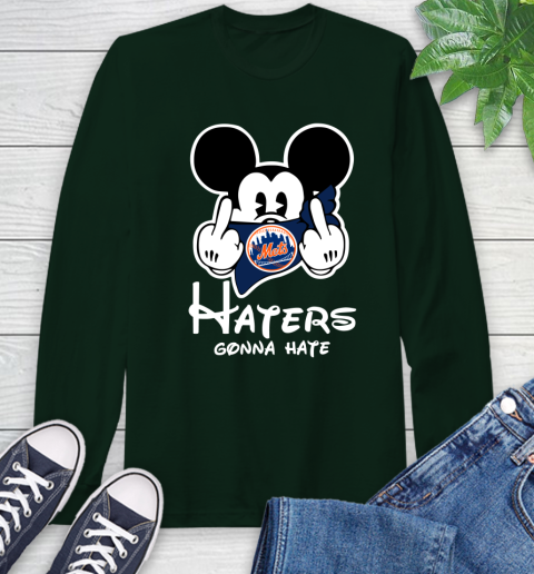 MLB New York Mets Haters Gonna Hate Mickey Mouse Disney Baseball T Shirt_000 Long Sleeve T-Shirt 7
