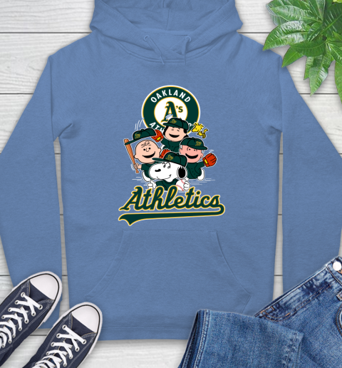 MLB Oakland Athletics Snoopy Charlie Brown Woodstock The Peanuts Movie Baseball T Shirt_000 Hoodie 11