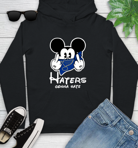 NHL St.Louis Blues Haters Gonna Hate Mickey Mouse Disney Hockey T Shirt Youth Hoodie