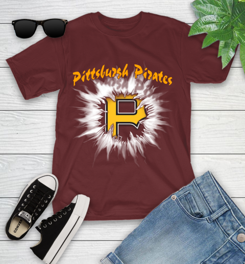 Pittsburgh Pirates MLB Baseball Adoring Fan Rip Sports Youth T-Shirt 14