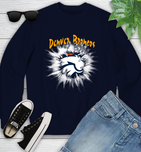 Denver Broncos NFL Football Adoring Fan Rip Sports Youth Sweatshirt 2