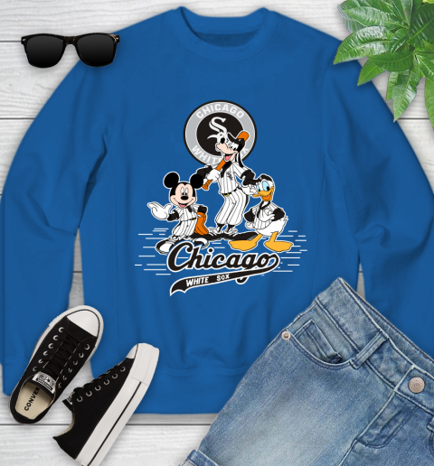MLB Chicago White Sox Mickey Mouse Donald Duck Goofy Baseball T Shirt Youth Sweatshirt 7