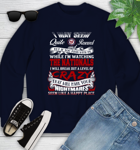 Washington Nationals MLB Baseball Don't Mess With Me While I'm Watching My Team Youth Sweatshirt 2
